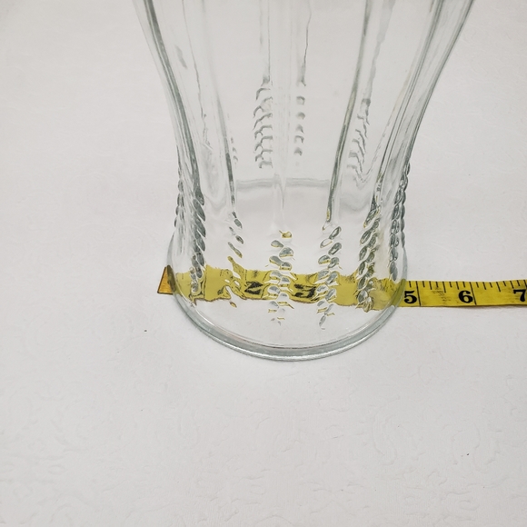 Brody Co. Wheat Texture 10" Clear Glass Vase - Picture 2 of 4